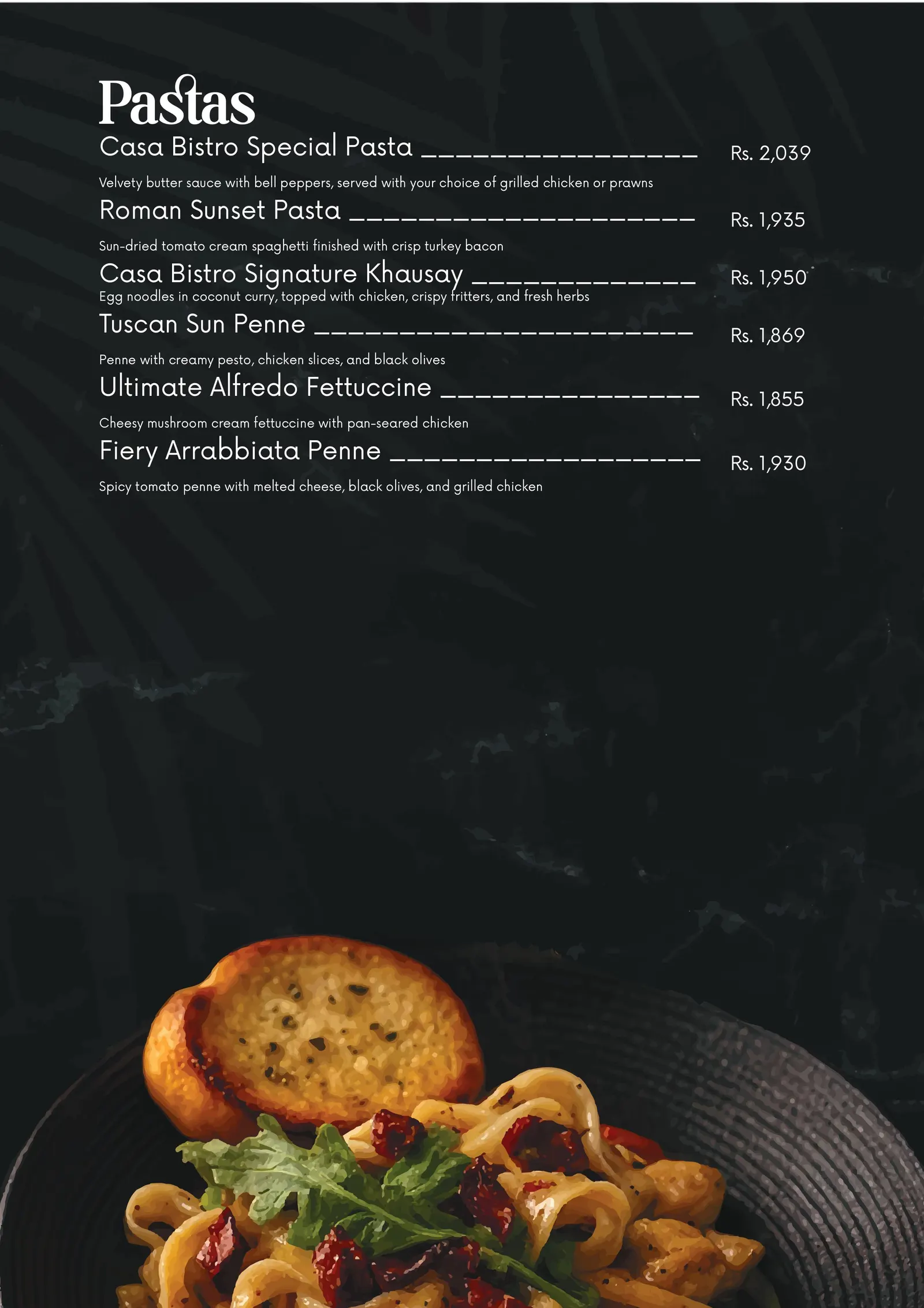 Casa Bistro menu, page 6