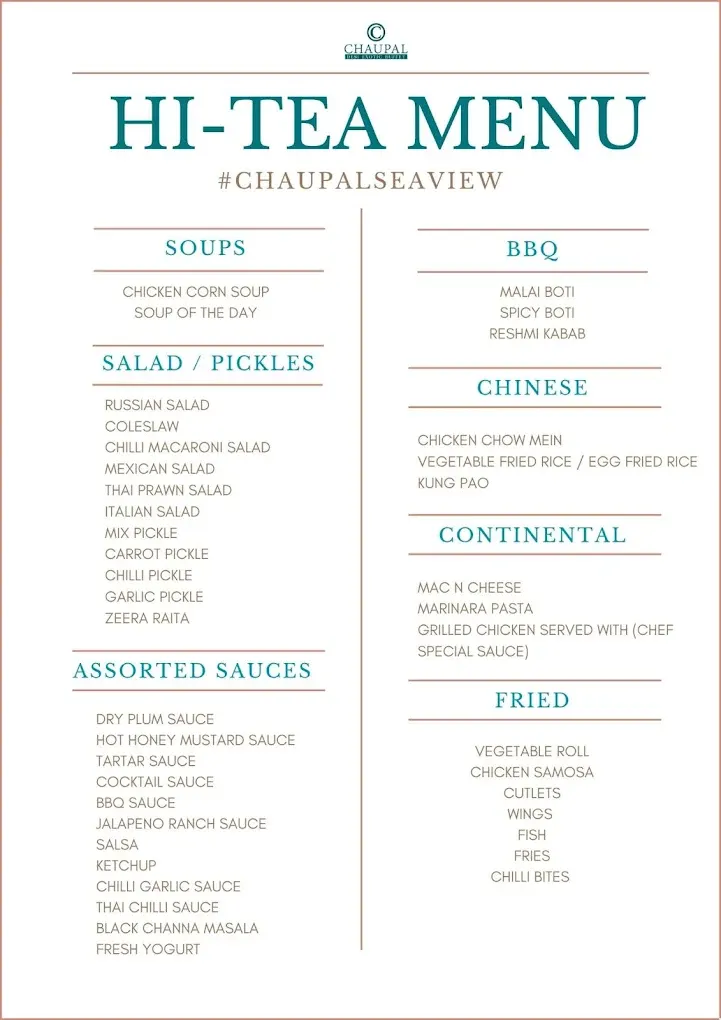 Chaupal - Seaview menu, page 5