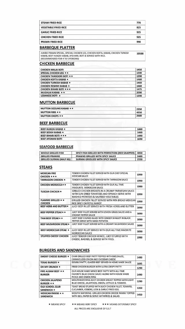 Coconut Grove menu, page 3