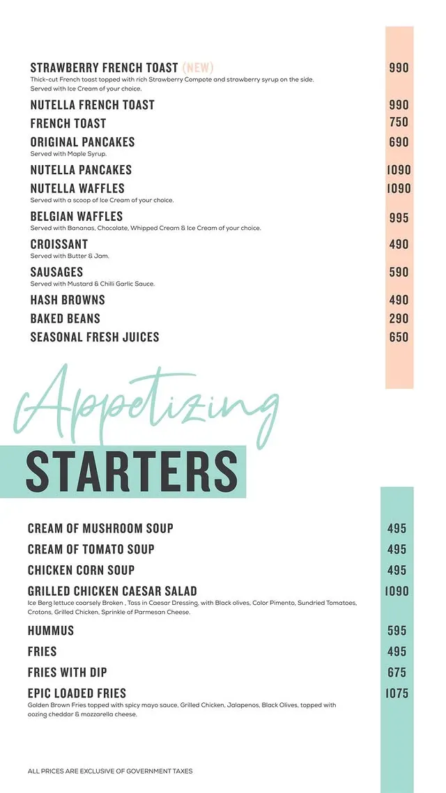 Del Frio - SMCHS menu, page 2