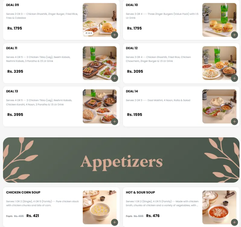 Foods Inn menu, page 3