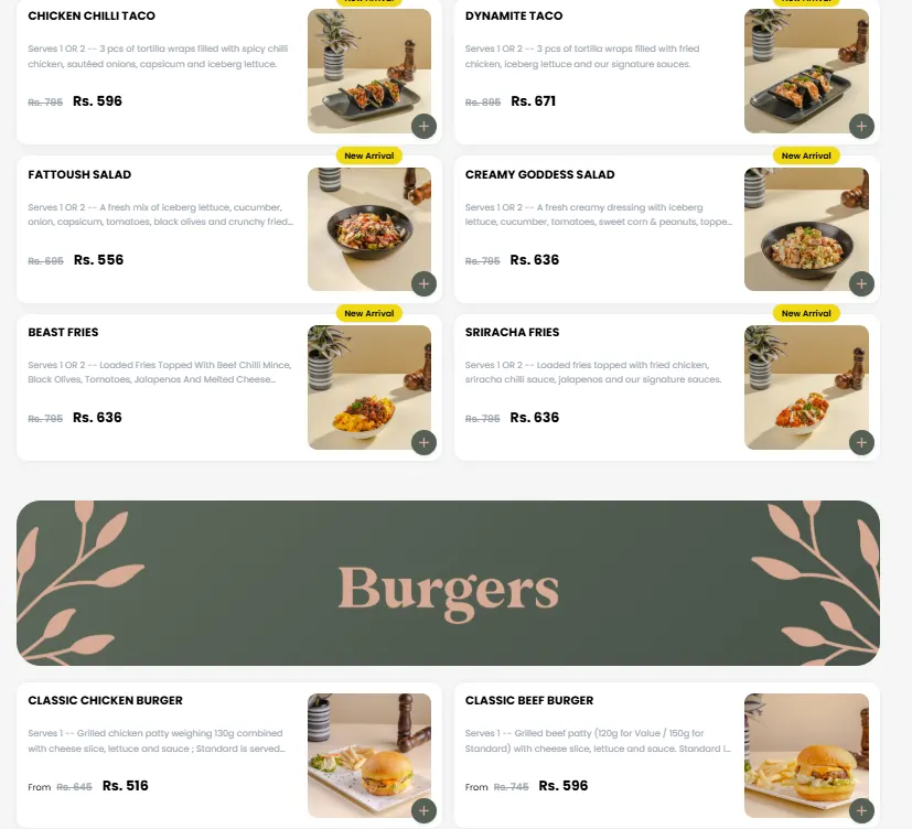 Foods Inn menu, page 5