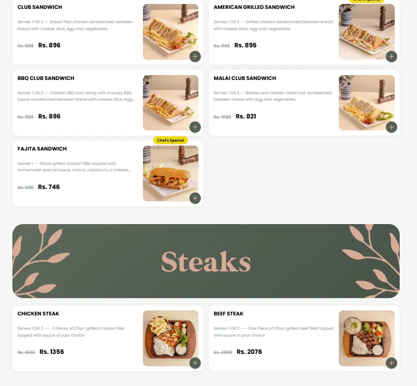 Foods Inn menu, page 7