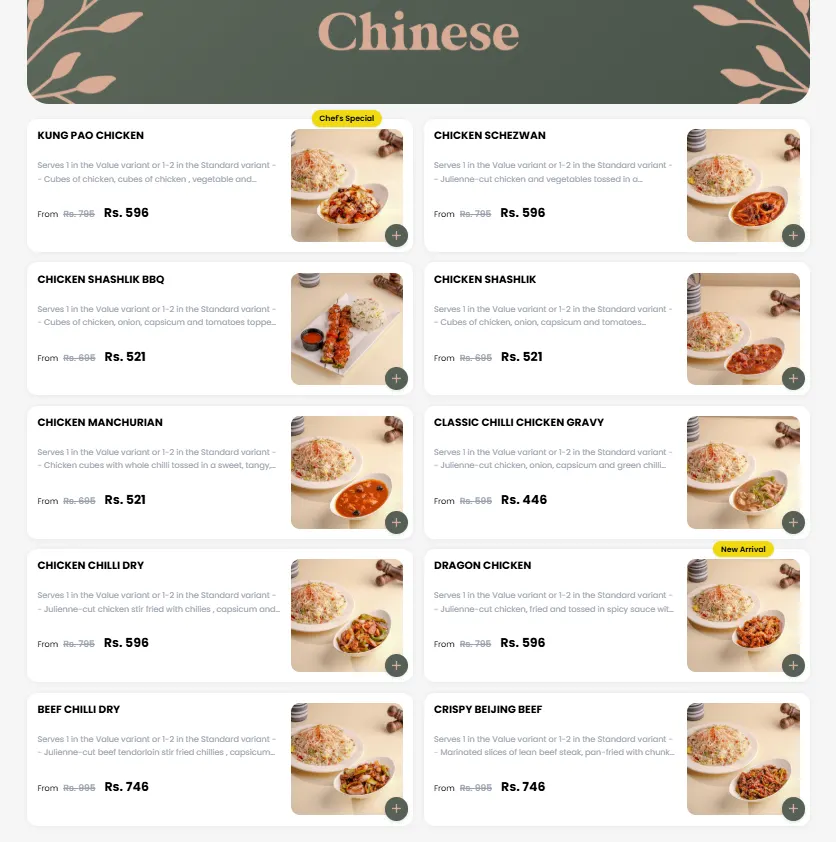 Foods Inn menu, page 9