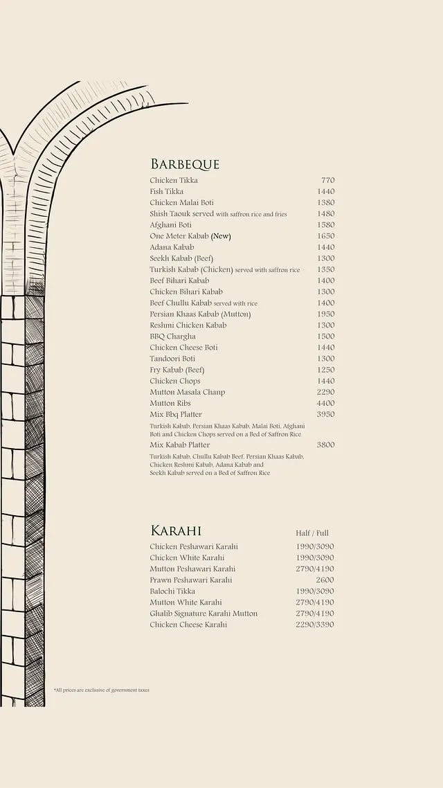 Ghalib Restaurant Karachi menu, page 2