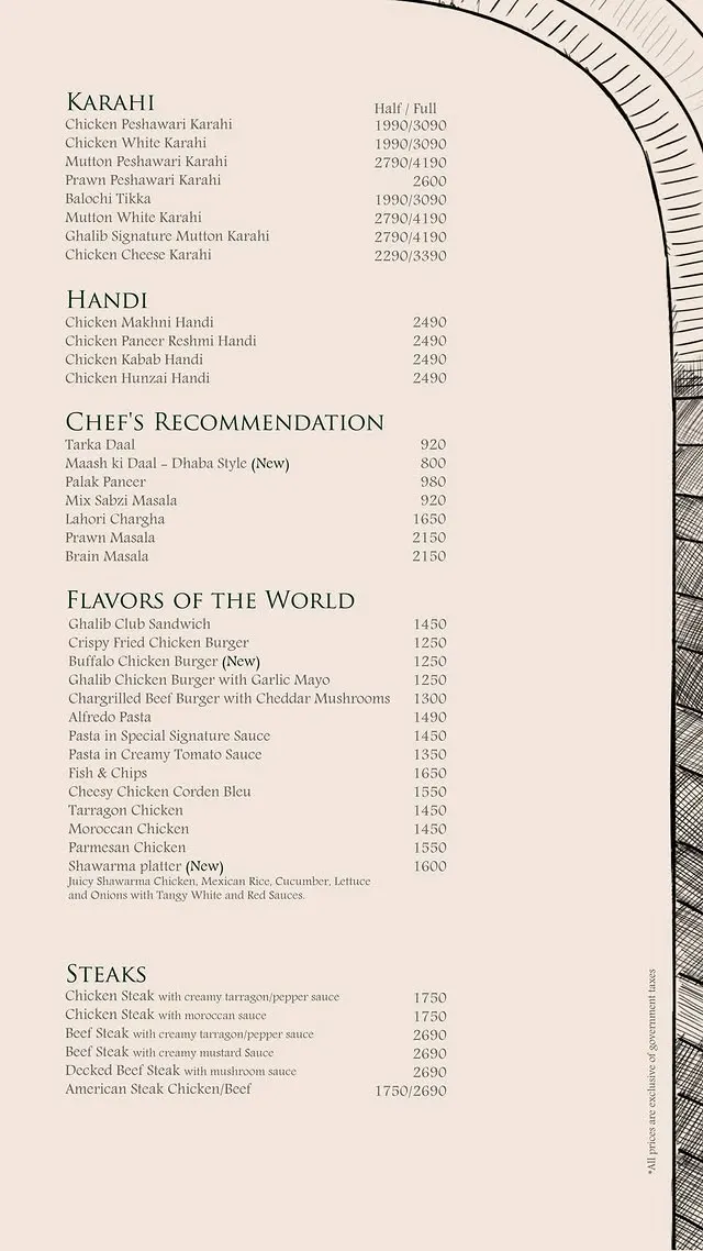 Ghalib Restaurant Karachi menu, page 7