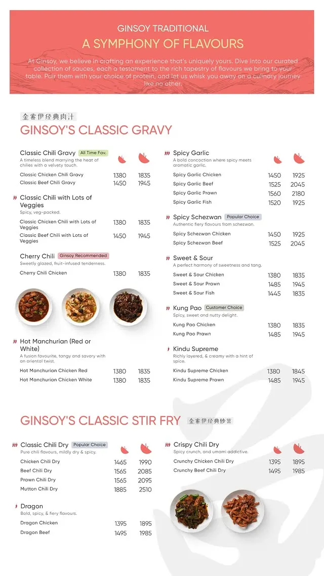Ginsoy - SMCHS menu, page 1