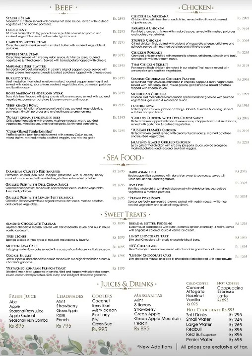 Jardin menu, page 2