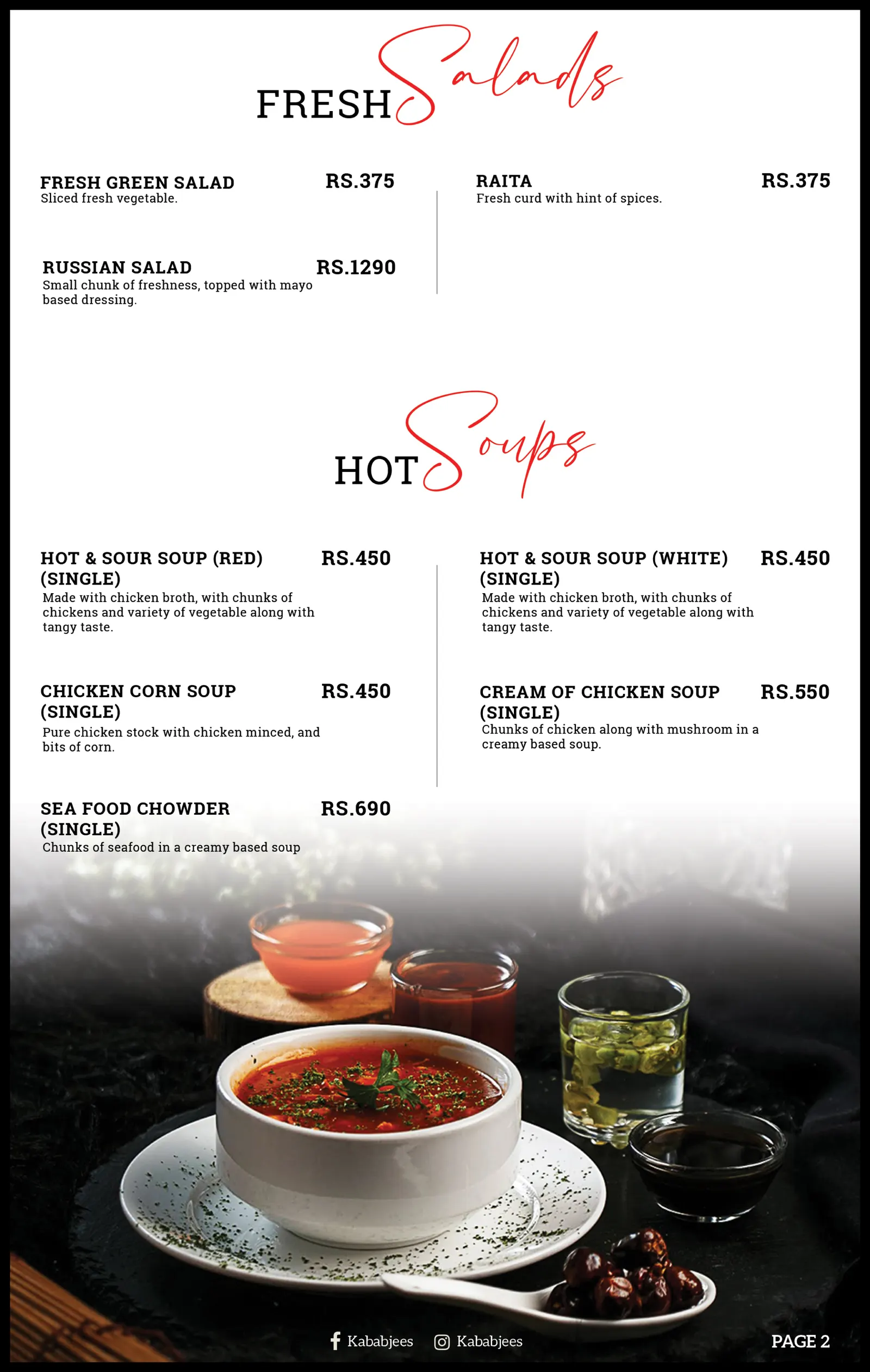 Kababjees Restaurant - Do Darya menu, page 3