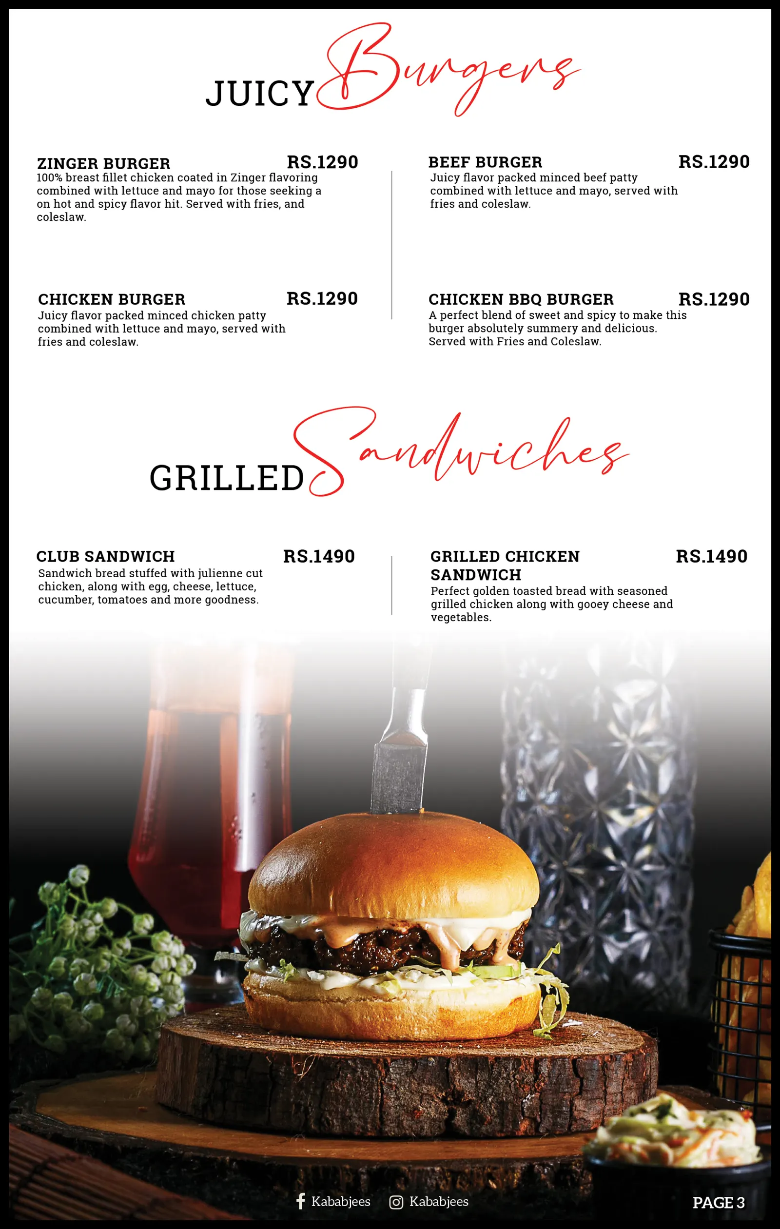 Kababjees Restaurant - Do Darya menu, page 4