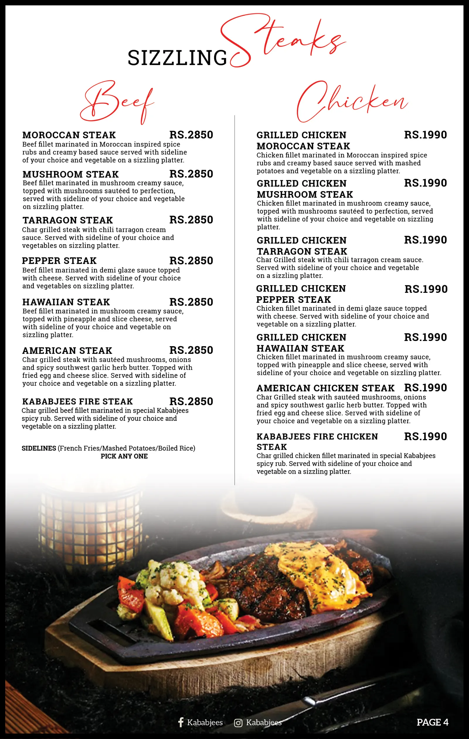 Kababjees Restaurant - Do Darya menu, page 5