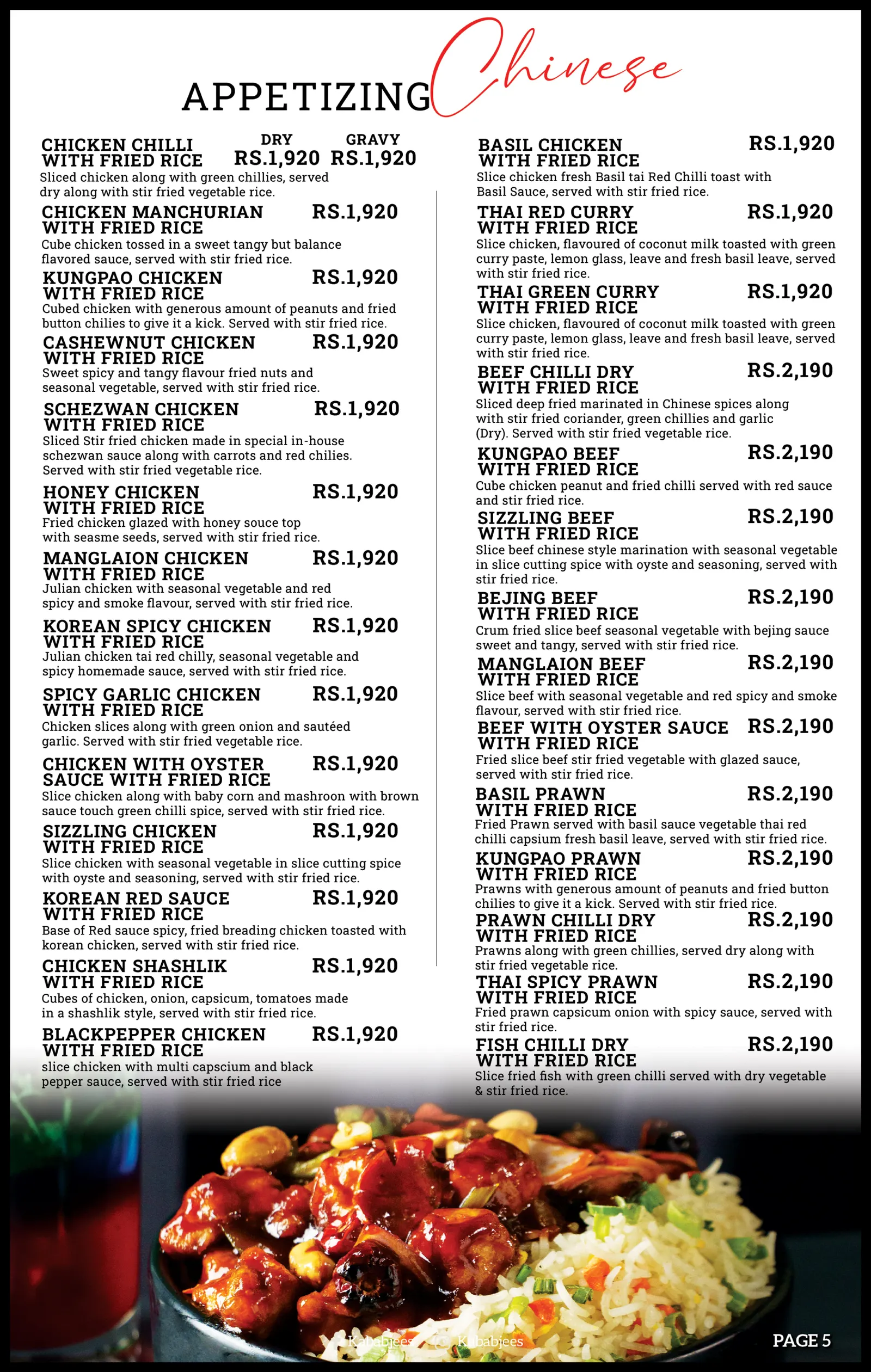 Kababjees Restaurant - Do Darya menu, page 6