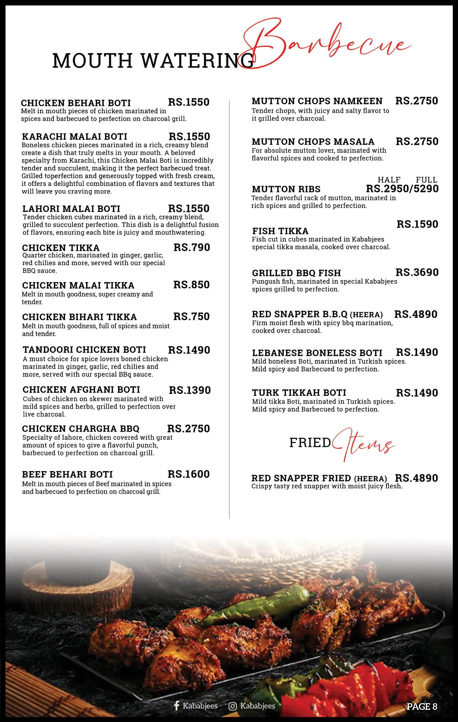 Kababjees Restaurant - Do Darya menu, page 9