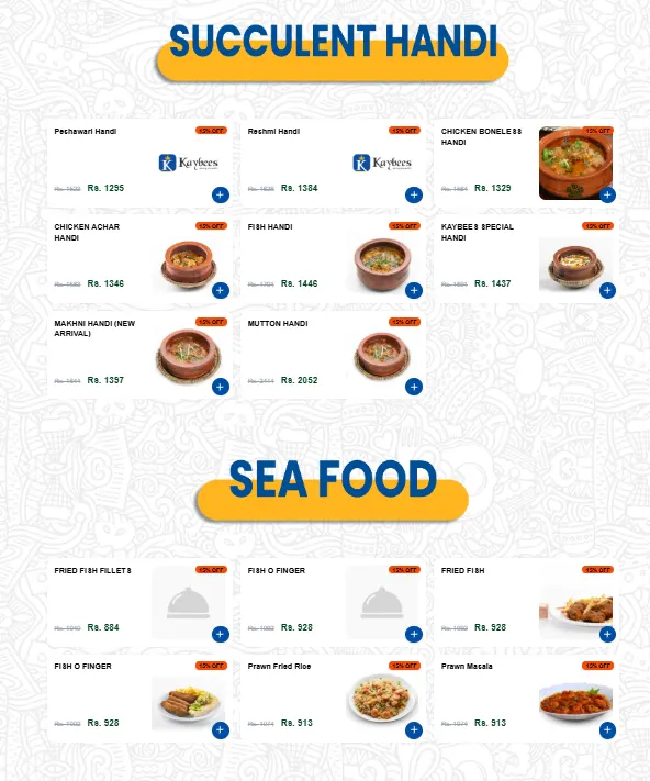 Kaybees Badar Commercial menu, page 10