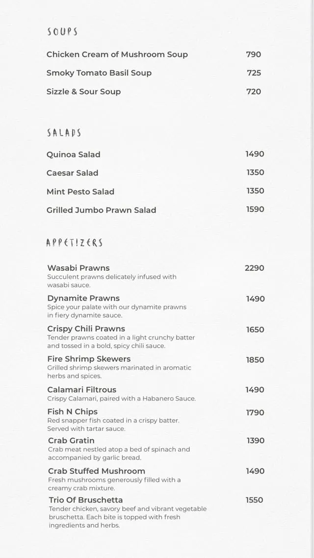 Klay menu, page 1