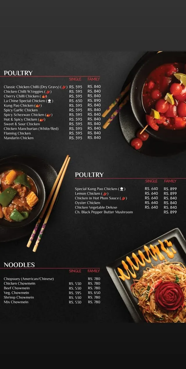 La Chine menu, page 2
