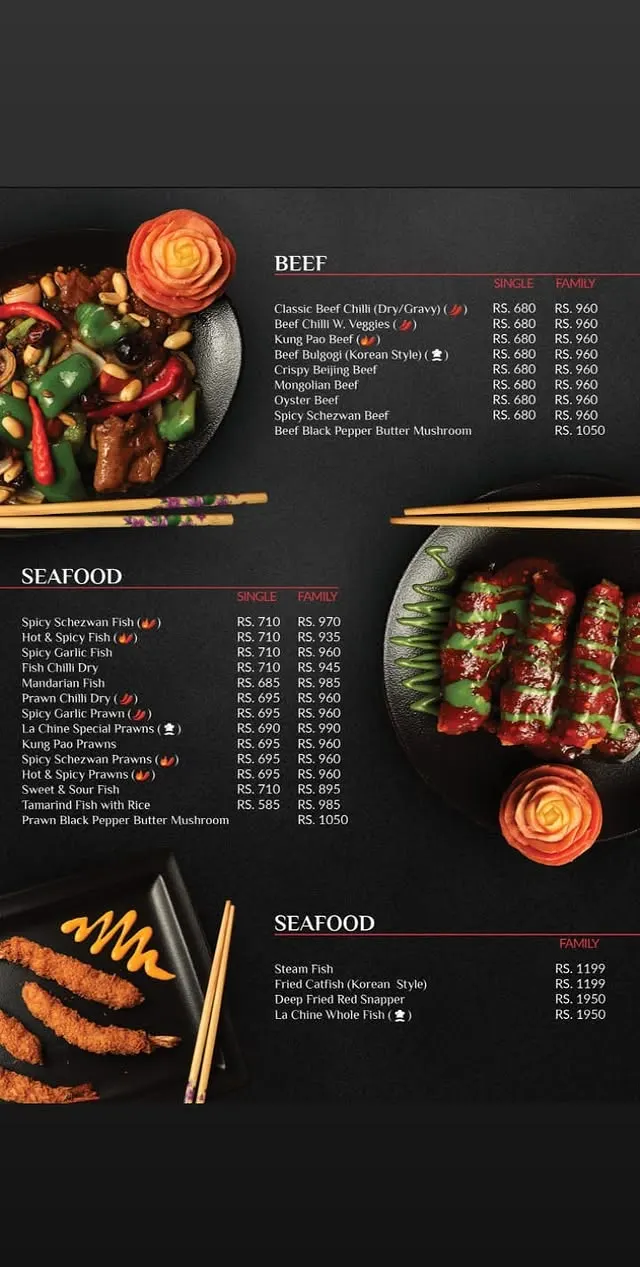 La Chine menu, page 3
