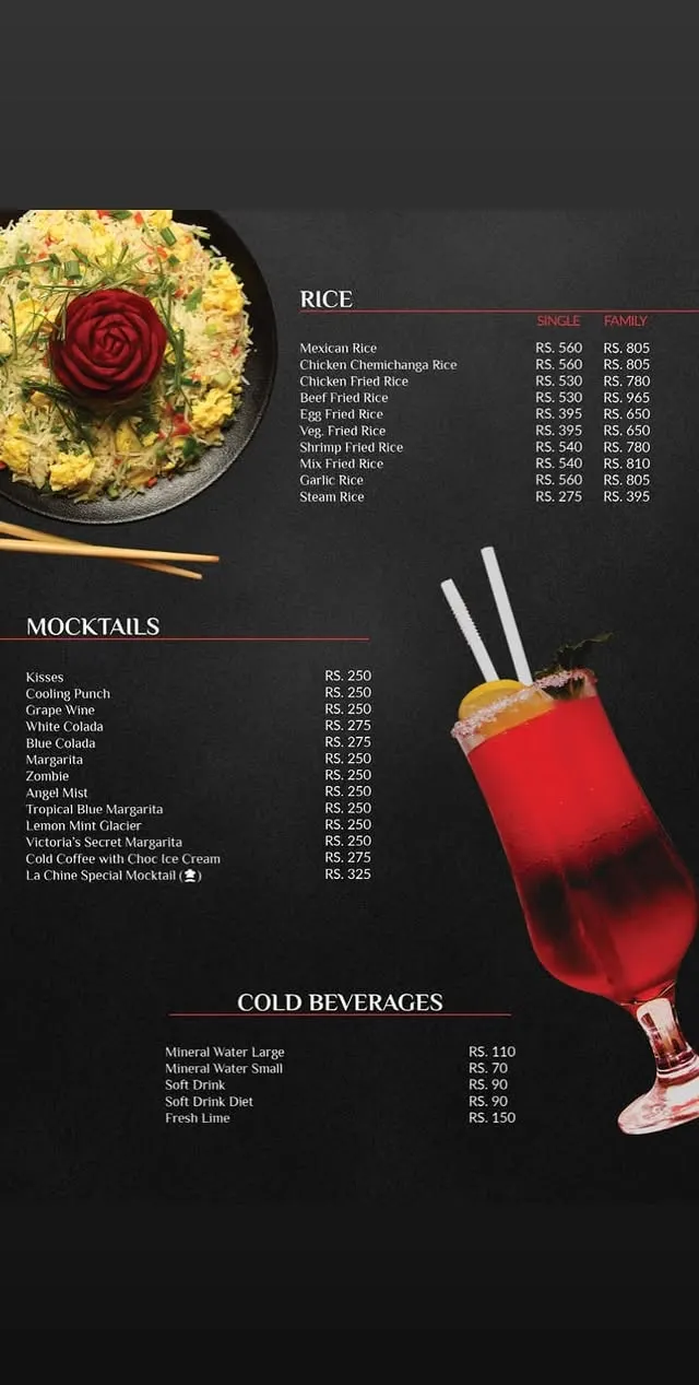 La Chine menu, page 4