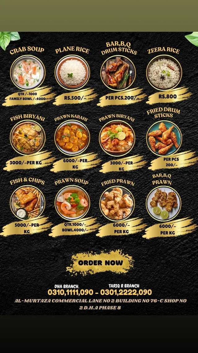 Mamu Fish Grill Original menu, page 2
