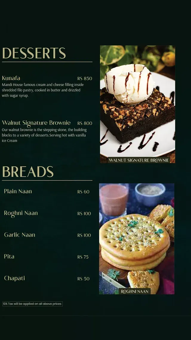 Mandi House menu, page 8