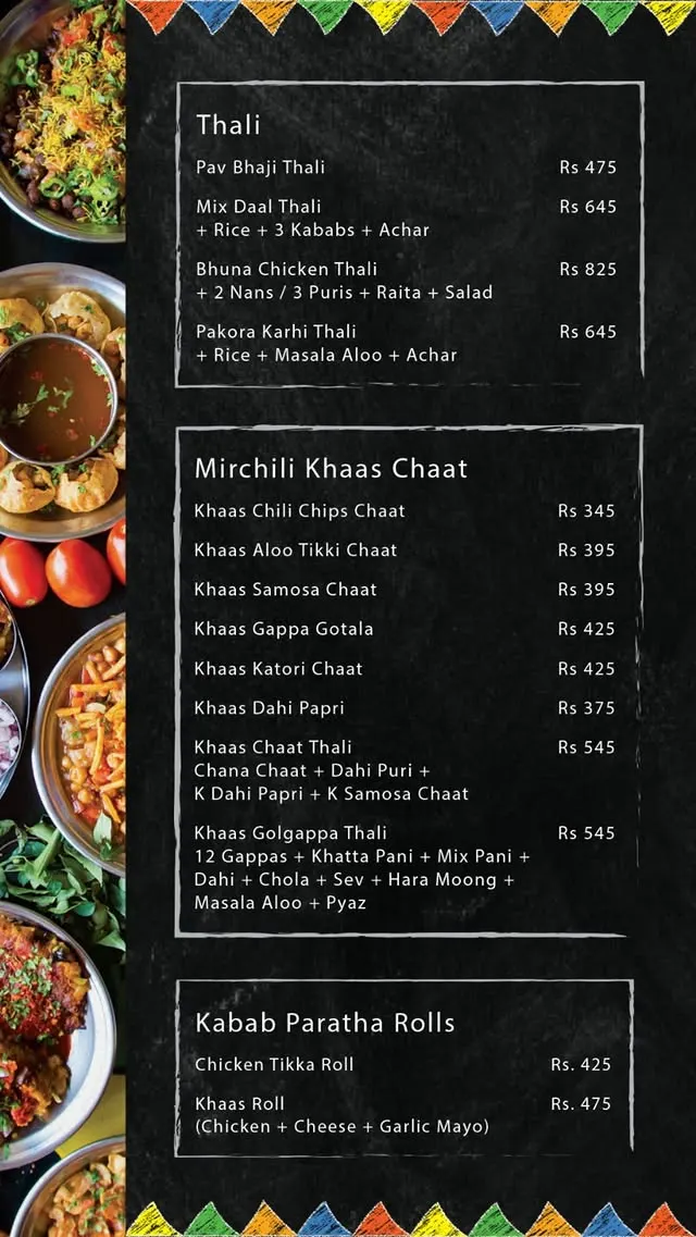 Mirchili @ Clifton menu, page 2