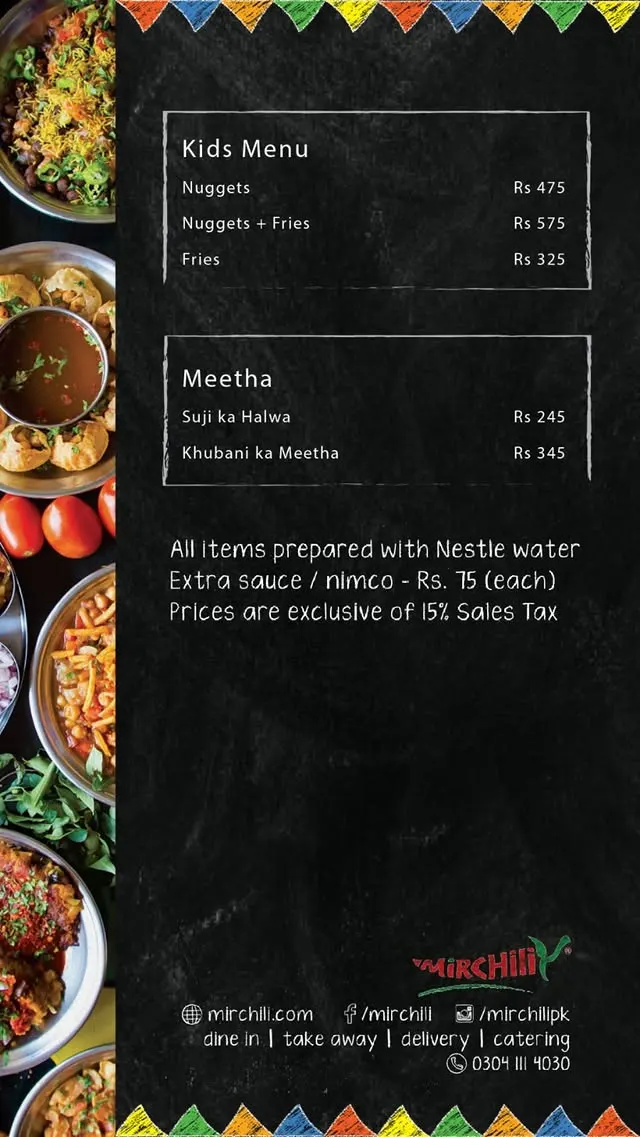 Mirchili @ Clifton menu, page 5
