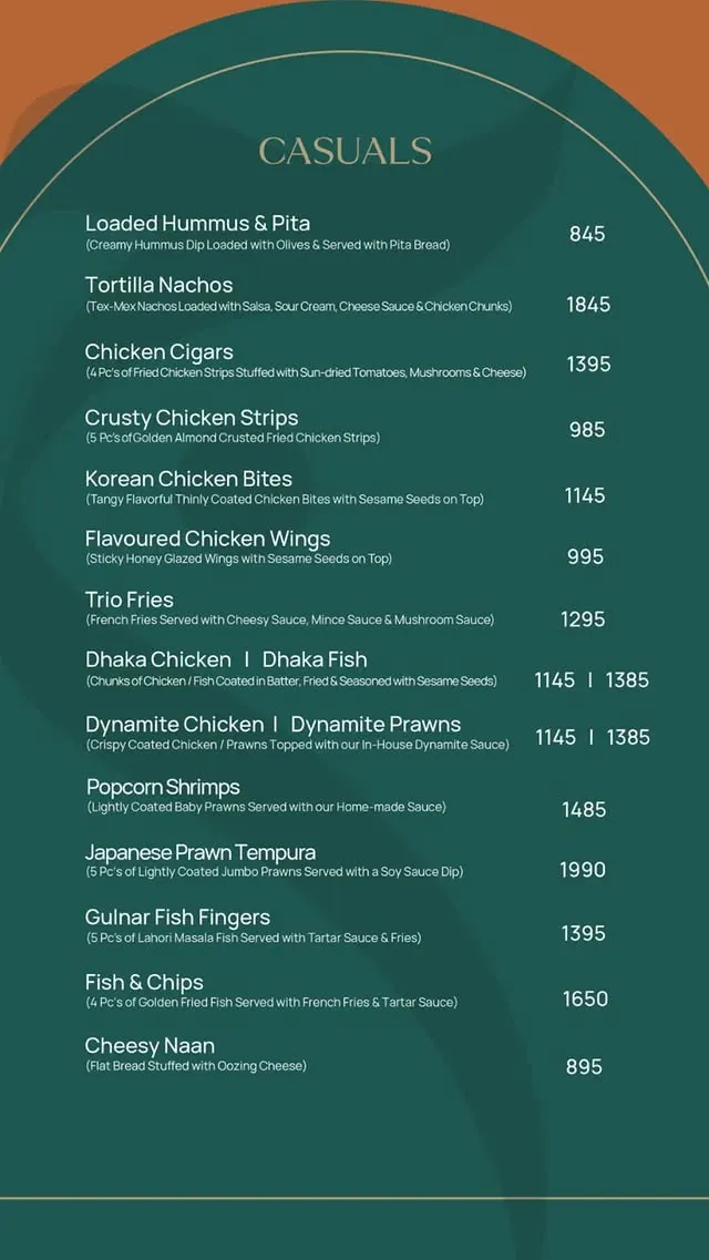 Mizaaj Restaurant menu, page 2