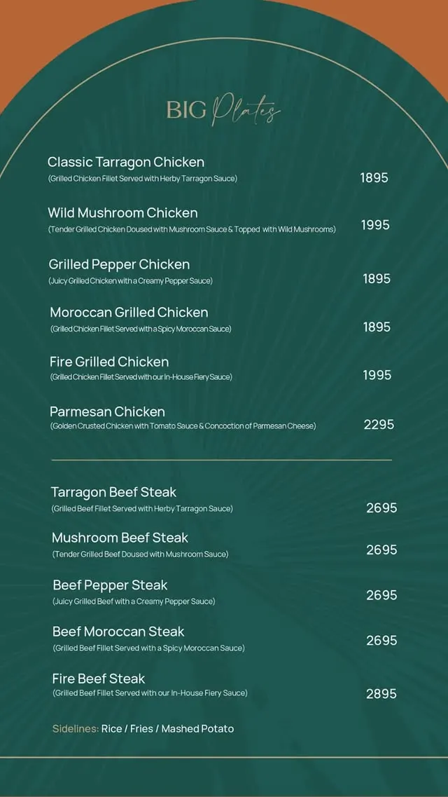 Mizaaj Restaurant menu, page 3