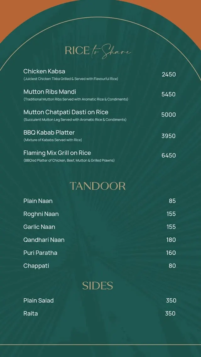 Mizaaj Restaurant menu, page 7