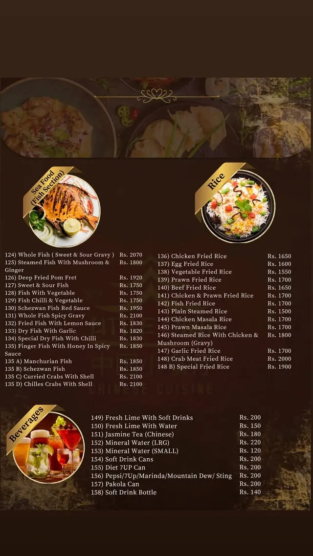 New Little China Restaurant menu, page 3