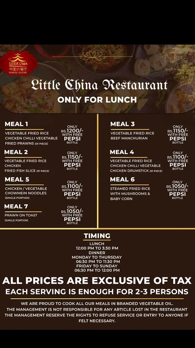 New Little China Restaurant menu, page 5