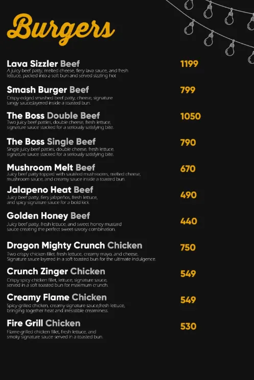 Roof Yard menu, page 4