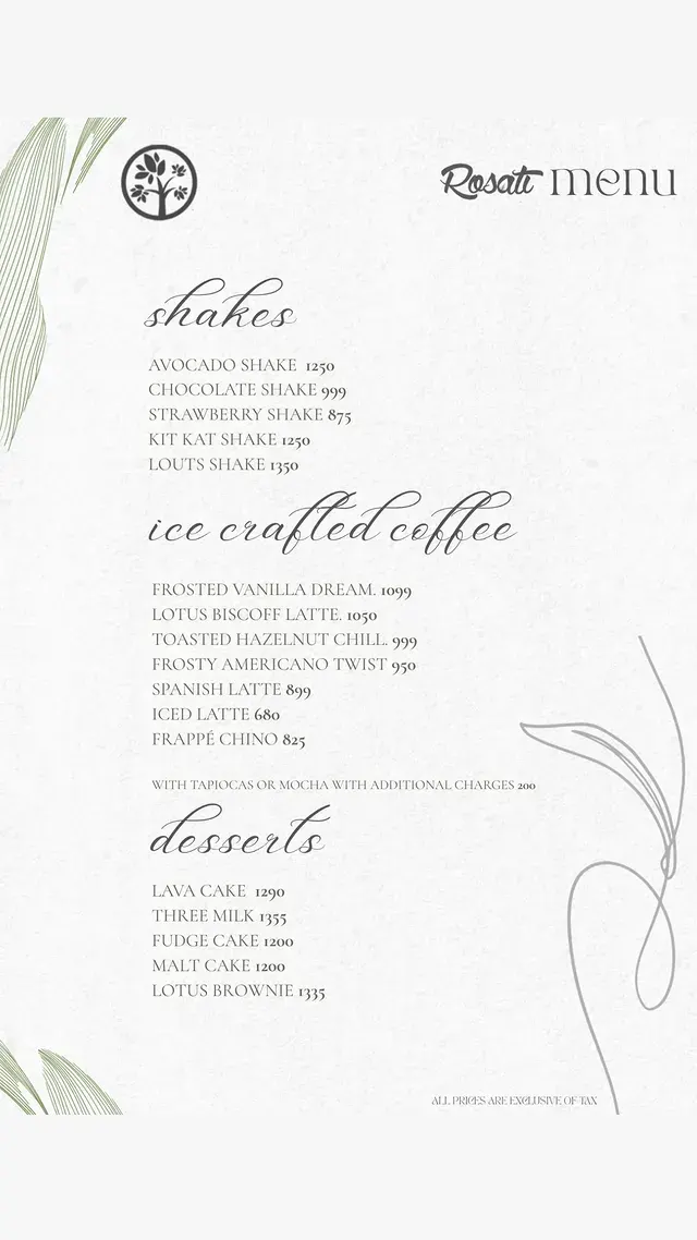 Rosati Bistro menu, page 10