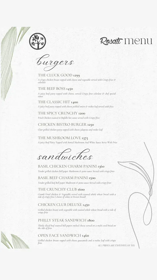 Rosati Bistro menu, page 2