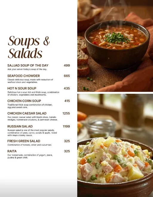 Sajjad Restaurant menu, page 2