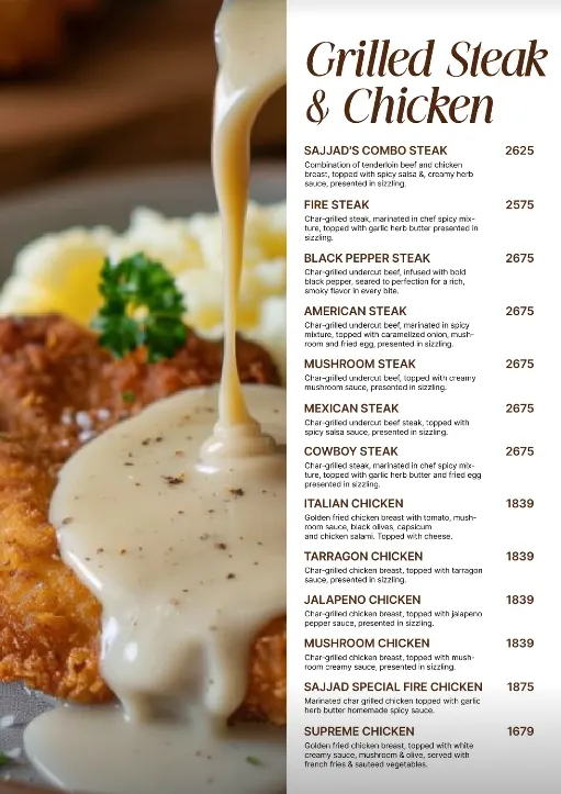 Sajjad Restaurant menu, page 3