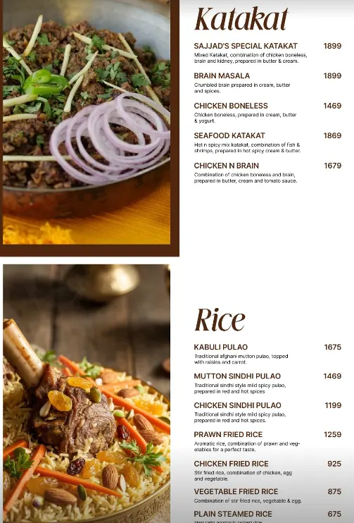 Sajjad Restaurant menu, page 8