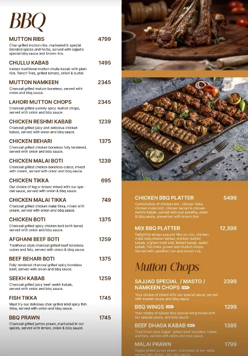 Sajjad Restaurant menu, page 9