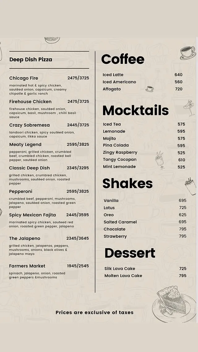 SOBREMESA menu, page 4