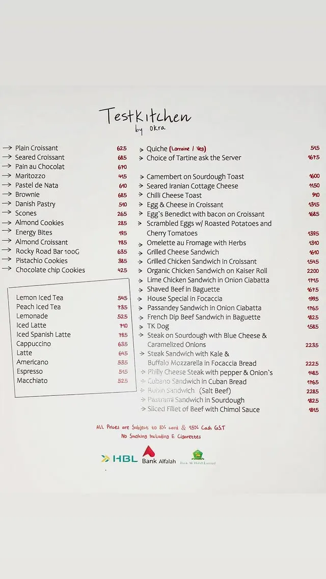 Testkitchen by Okra menu, page 4