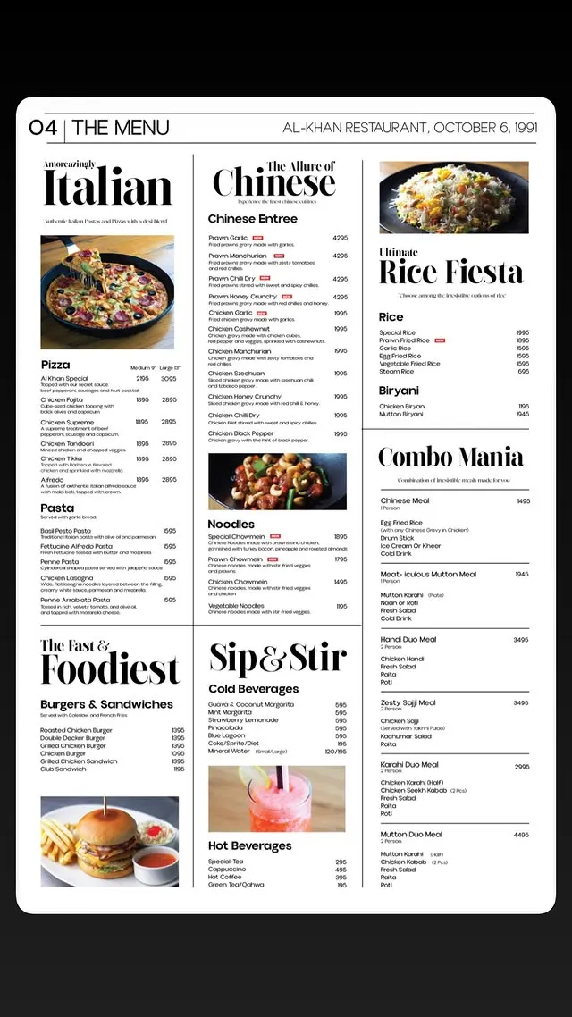 AlKhan Bahria Town menu, page 4
