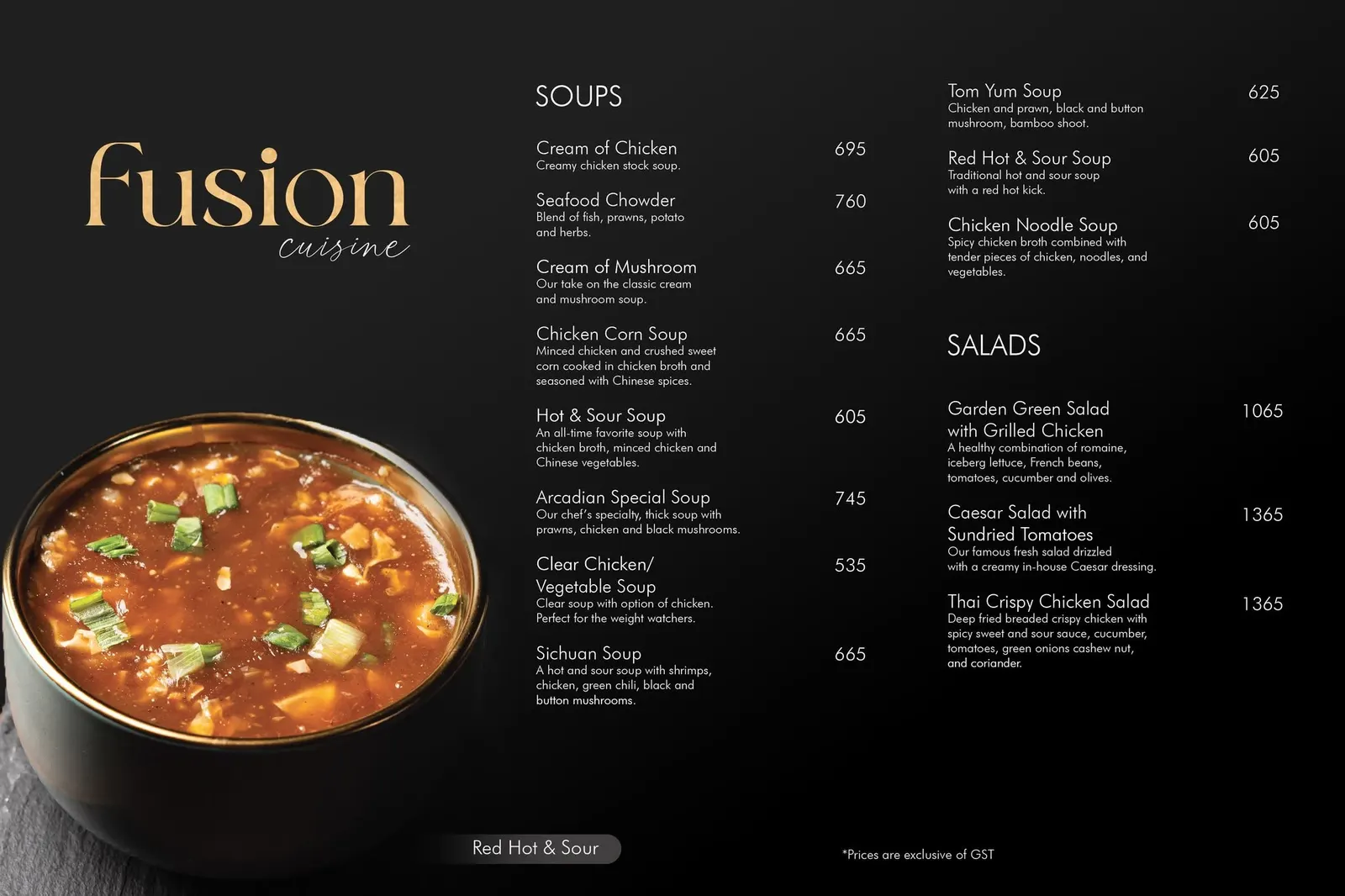 Arcadian Cafe Gulberg menu, page 1