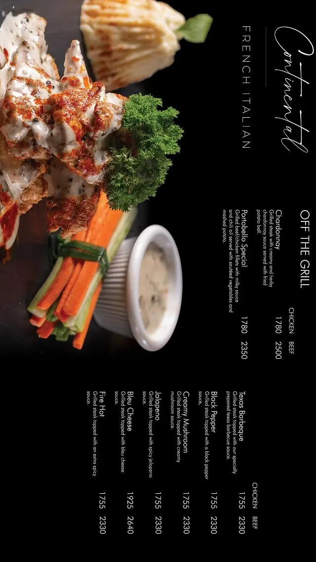Arcadian Cafe Raya menu, page 3