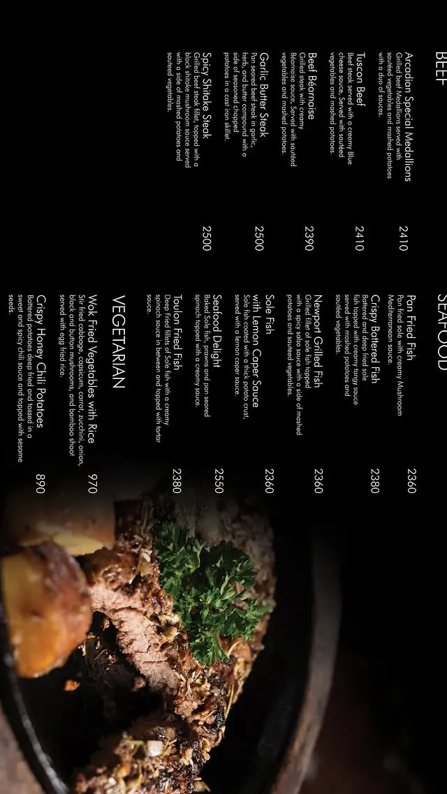 Arcadian Cafe Raya menu, page 4