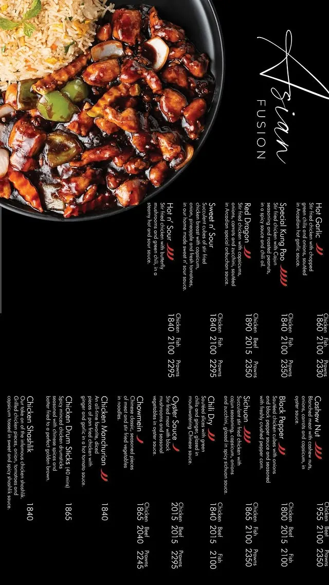 Arcadian Cafe Raya menu, page 9