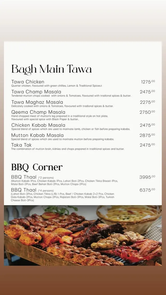 Bagh - Gold Crest Mall menu, page 2