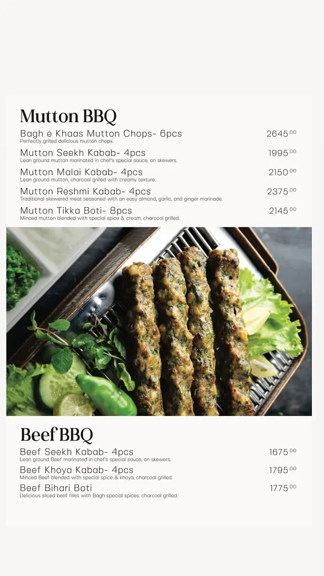 Bagh - Gold Crest Mall menu, page 3