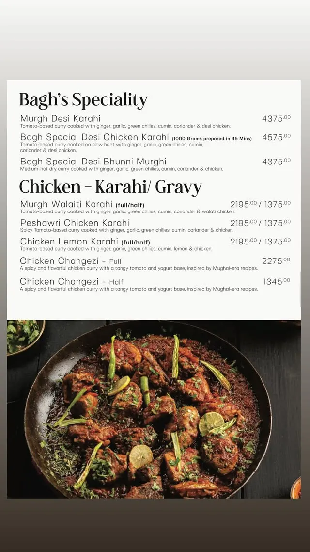 Bagh - Gold Crest Mall menu, page 5
