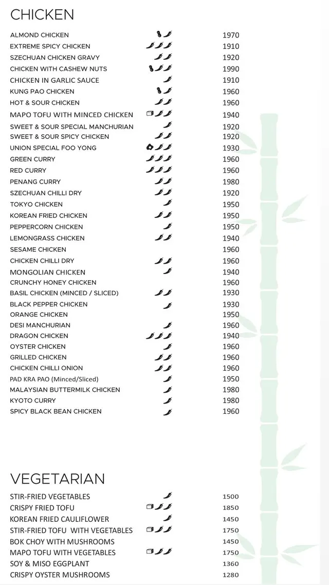 Bamboo Union DHA Phase 5 menu, page 2