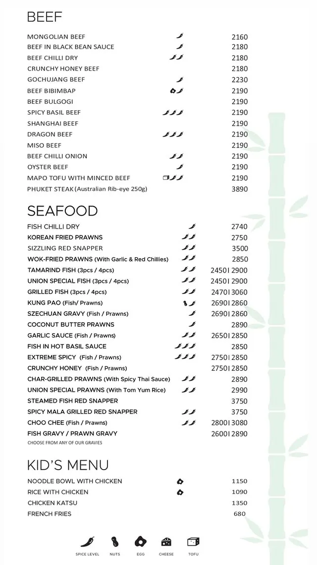 Bamboo Union DHA Phase 5 menu, page 3